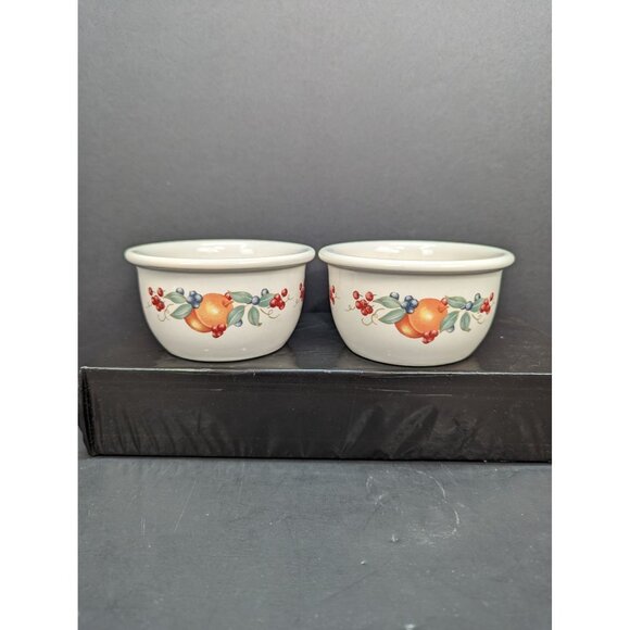 Corelle Coordinates Abundance Stoneware 7 Oz Ramekin Dessert Cups Lot of 2 - Picture 1 of 7
